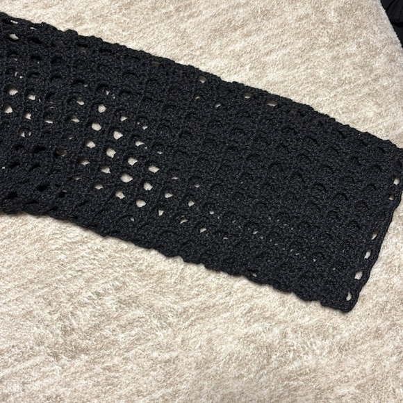 XL 14/16 black cardigan swim cover sweater wide knit 3/4 sleeve Jessica London - Picture 3 of 3